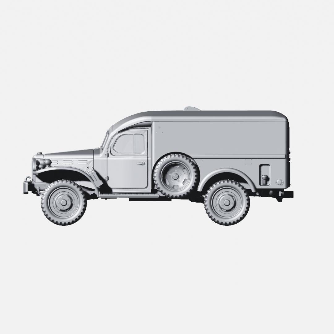 Dodge WC-54 WC54 Ambulance - WW2 / WWII -- Bolt Action 28mm / 1:56 and Other Scales