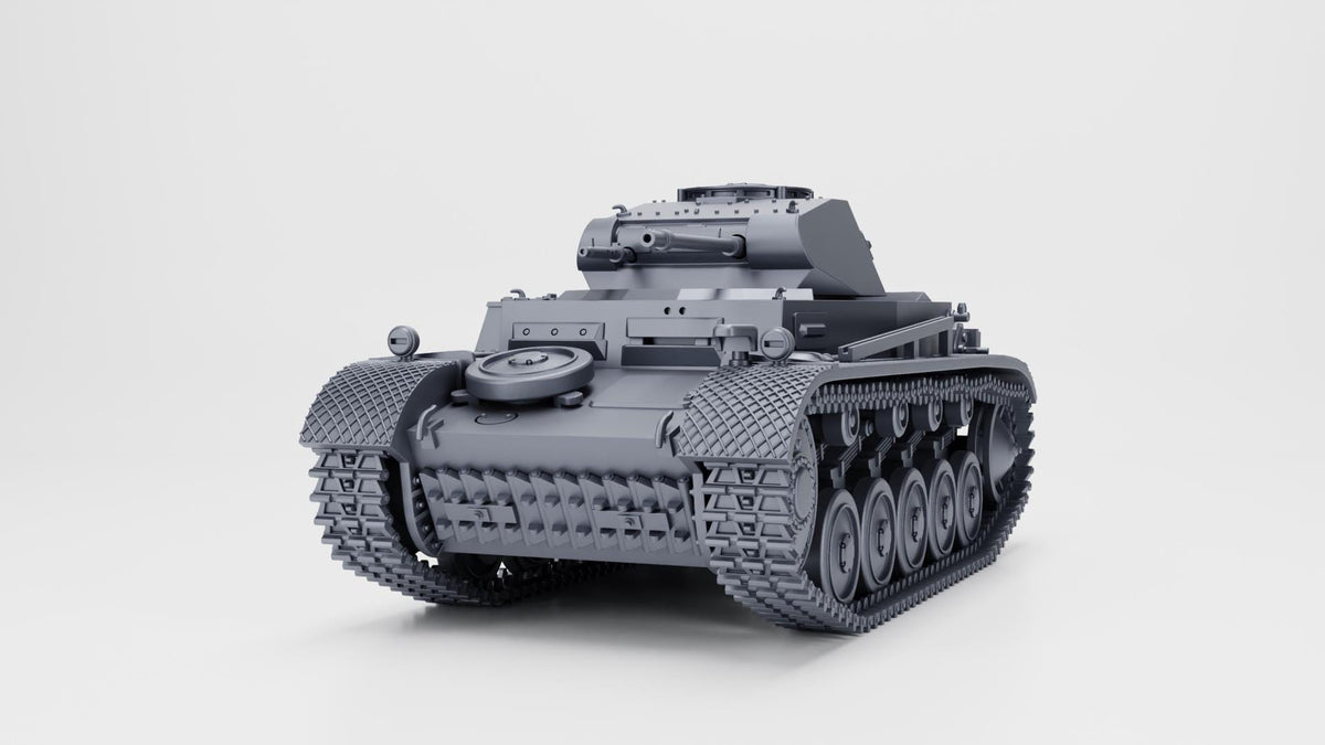 Panzer II Ausf.F with Tankmen Option - WW2 / WWII -- Bolt Action 28mm / 1:56 and Other Scales