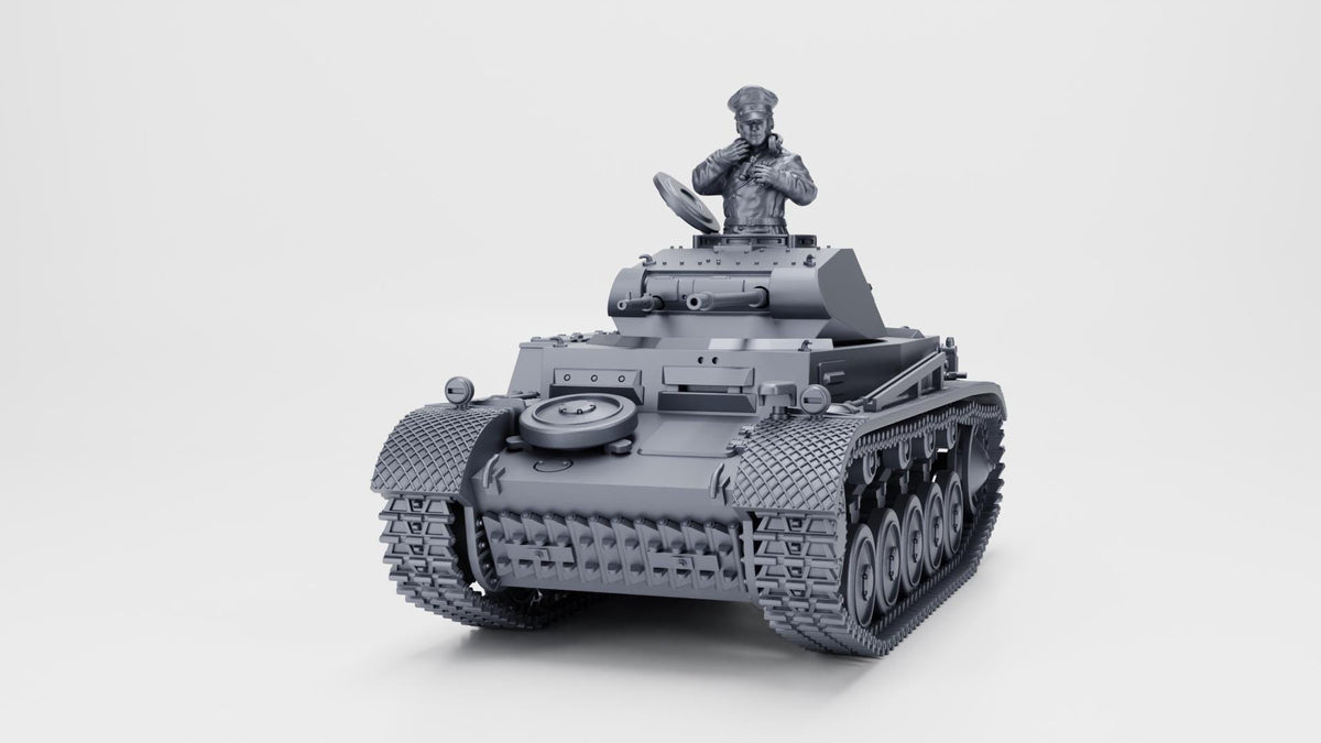 Panzer II Ausf.F with Tankmen Option - WW2 / WWII -- Bolt Action 28mm / 1:56 and Other Scales