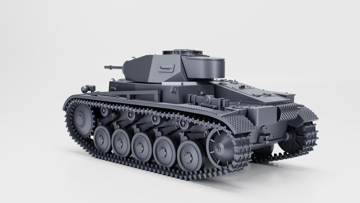 Panzer II Ausf.F with Tankmen Option - WW2 / WWII -- Bolt Action 28mm / 1:56 and Other Scales