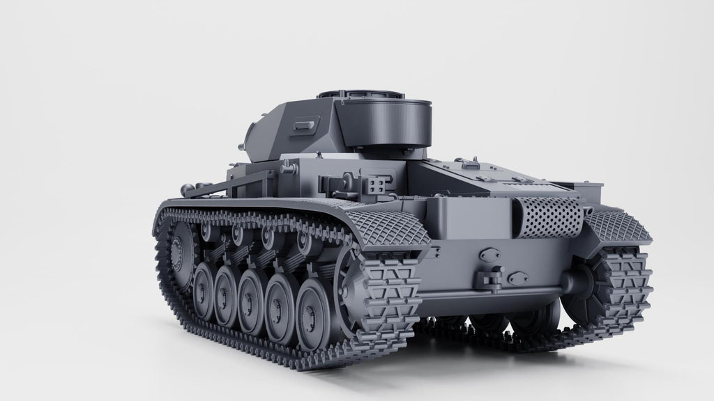 Panzer II Ausf.F with Tankmen Option - WW2 / WWII -- Bolt Action 28mm / 1:56 and Other Scales