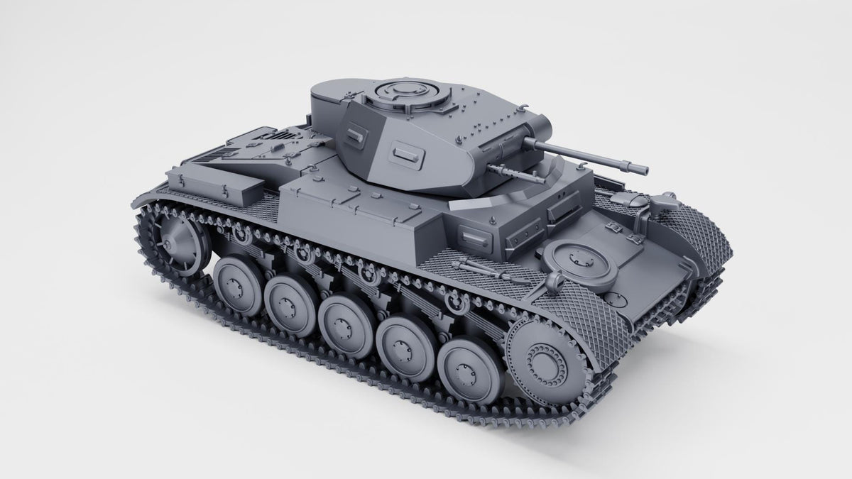 Panzer II Ausf.F with Tankmen Option - WW2 / WWII -- Bolt Action 28mm / 1:56 and Other Scales