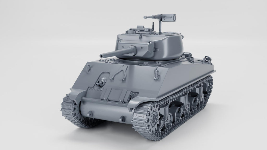 Sherman M4A3E2 Jumbo Cobra King 3D Printed Unpainted WWII Bolt Action 28mm Multiple Scales