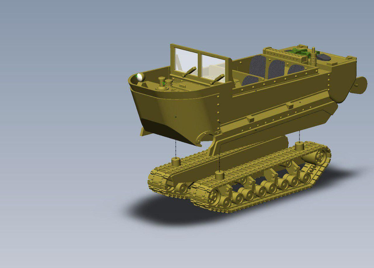 M29C Studebaker Water Weasel Tank / Carrier - WW2/WWII -- Bolt Action 28mm / 1:56 and Other Scales