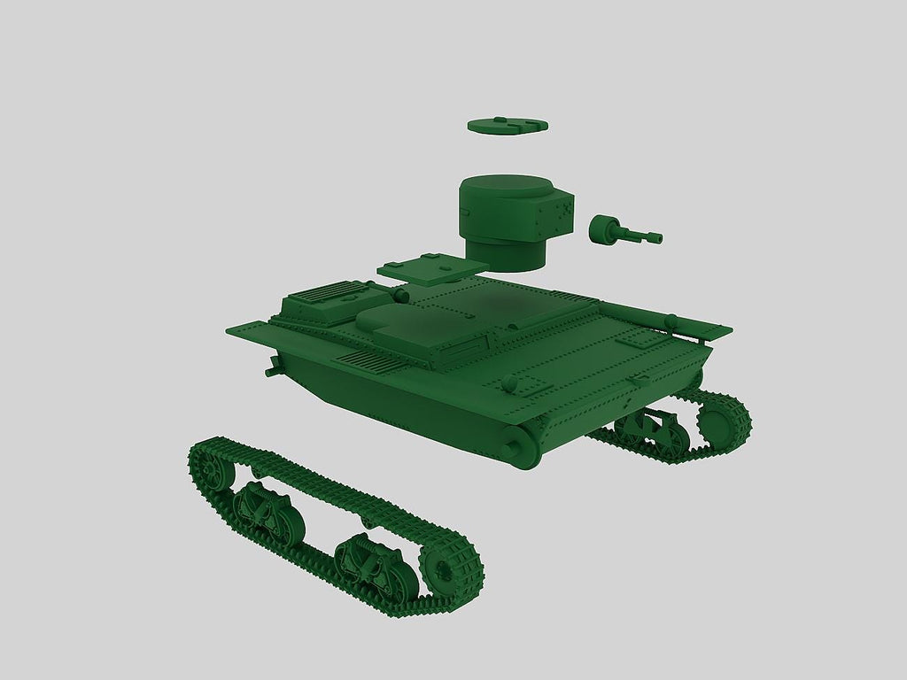 Soviet T-38 Scout Light Tank - Amphibious - WW2/WWII -- Bolt Action 28mm / 1:56 and Other Scales