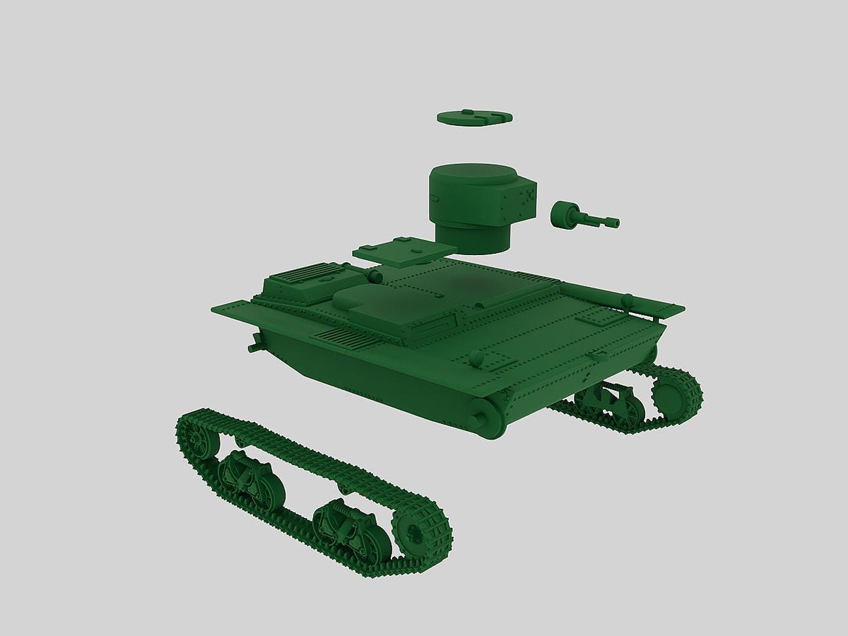 Soviet T-38 Scout Light Tank - Amphibious - WW2/WWII -- Bolt Action 28mm / 1:56 and Other Scales