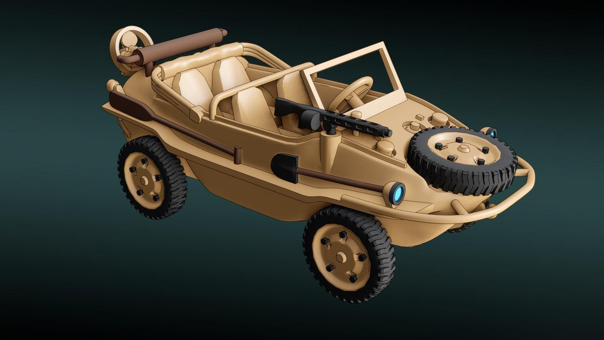 Volkswagen Schwimmwagen Amphibious Vehicle VW - WW2/WWII -- Bolt Action 28mm / 1:56 and Other Scales