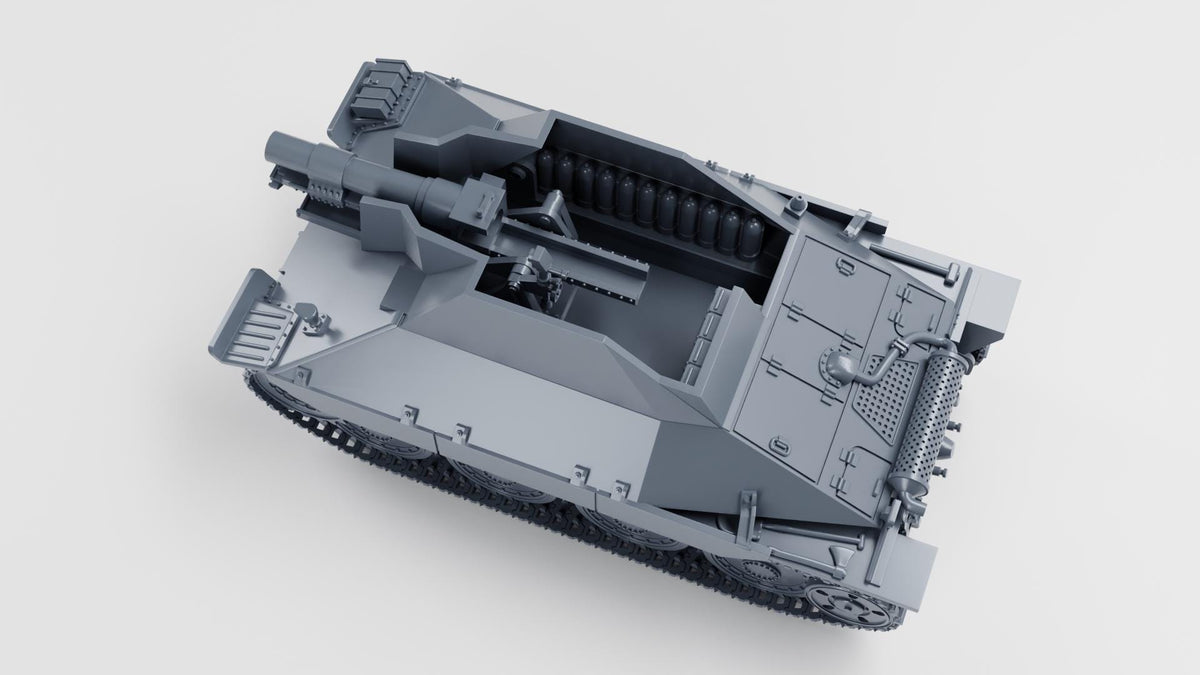15 cm sIG 33-2 (Sf.) auf Jagdpanzer 38(t) - Grille - Panzerkampfwagen - WW2 / WWII -- Bolt Action 28mm / 1:56 and Other 