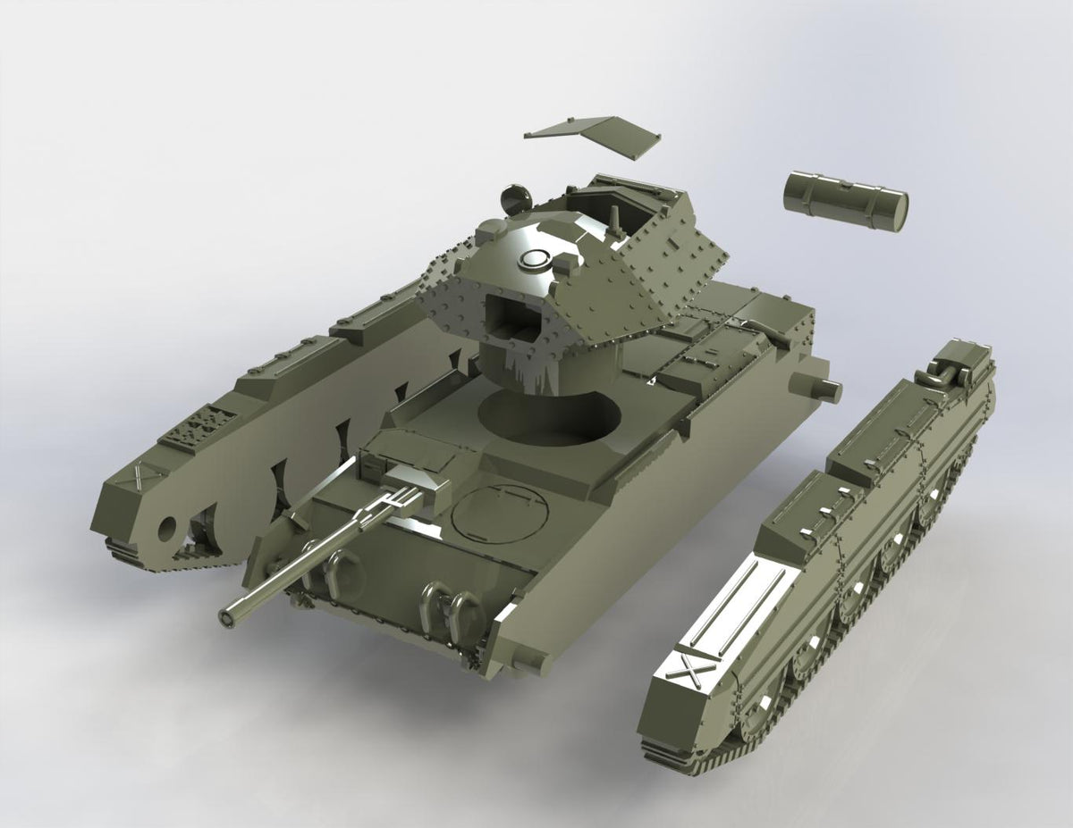 Crusader A15 Mk III Tank - WW2/WWII -- Bolt Action 28mm / 1:56 and Other Scales