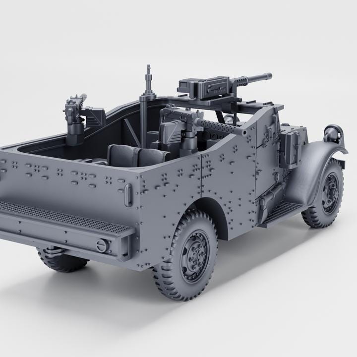M3A1 Scout Car - WW2 / WWII -- Bolt Action 28mm / 1:56 and Other Scales