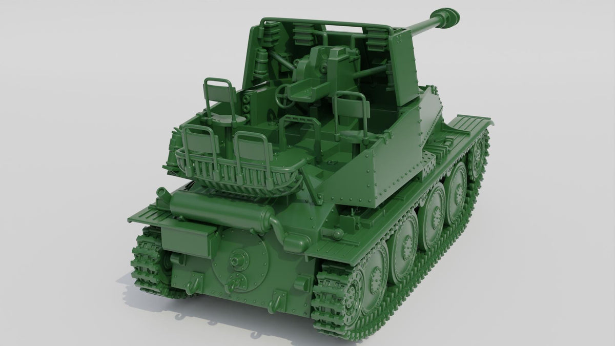 Panzerjäger 38(t) für 7.62 cm PaK 36(r) Marder III - WW2 / WWII -- Bolt Action 28mm / 1:56 and Other Scales