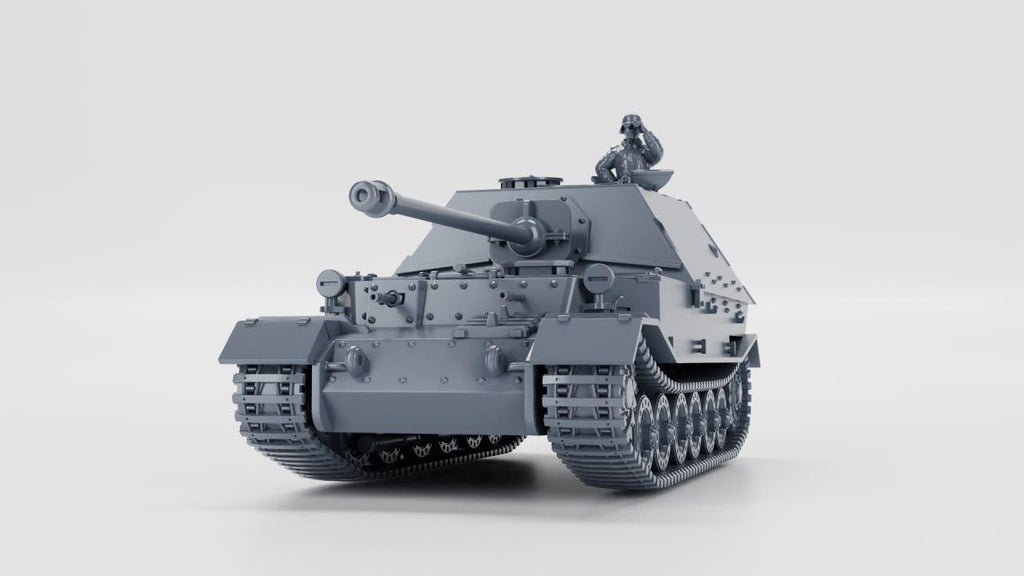 Panzerjager Tiger (P) 8.8 cm PaK 43 Elefant with Tankmen Option - WW2 / WWII -- Bolt Action 28mm / 1:56 and Other Scales