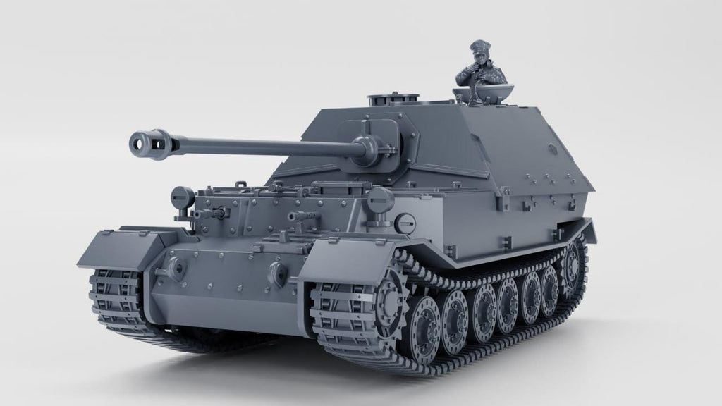 Panzerjager Tiger (P) 8.8 cm PaK 43 Elefant with Tankmen Option - WW2 / WWII -- Bolt Action 28mm / 1:56 and Other Scales