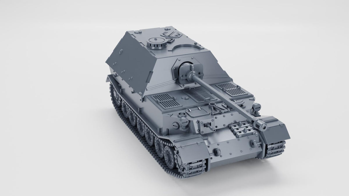 Panzerjager Tiger (P) 8.8 cm PaK 43 Elefant with Tankmen Option - WW2 / WWII -- Bolt Action 28mm / 1:56 and Other Scales