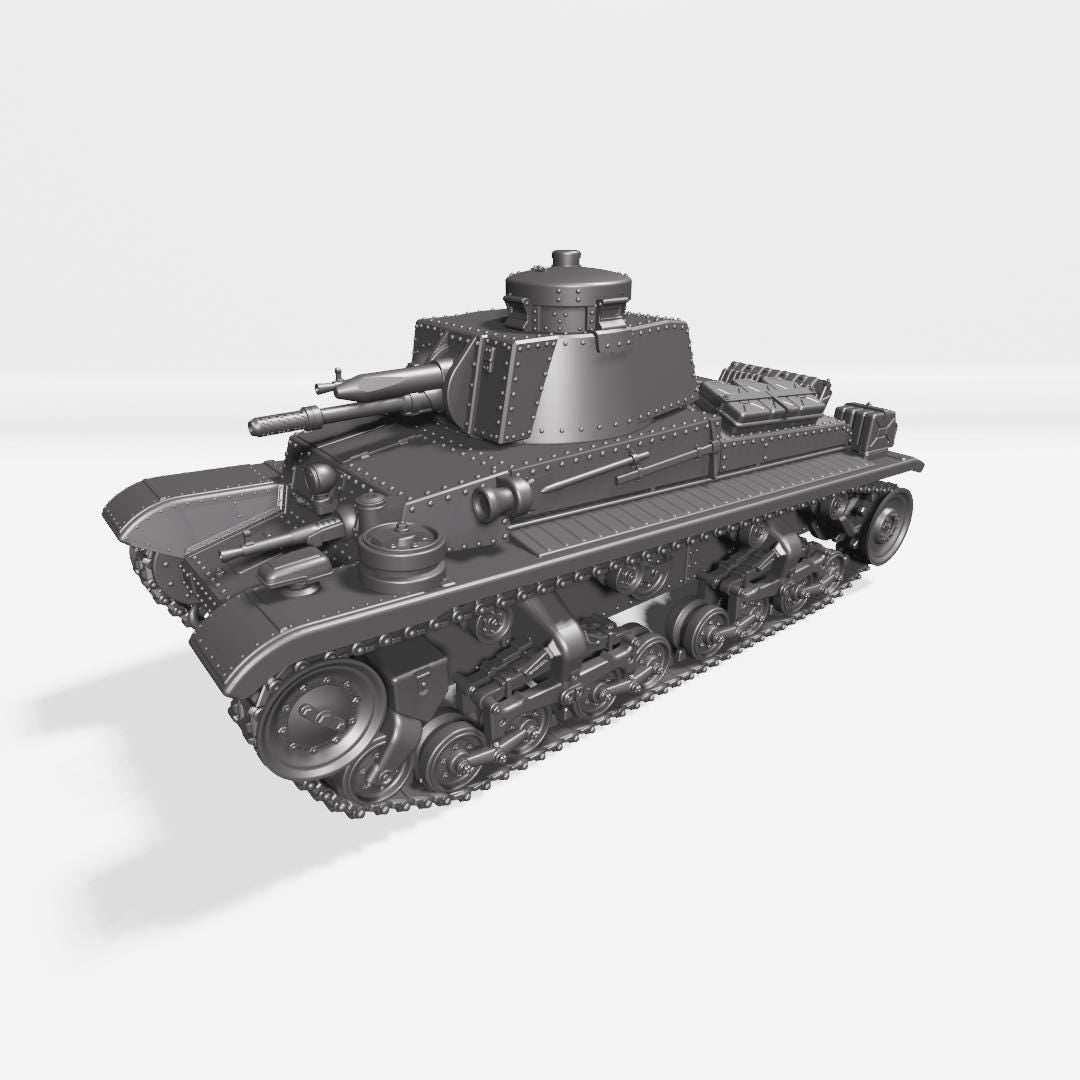 Panzerkampfwagen / Panzer 35(t) with Tankmen Option - WW2 / WWII -- Bolt Action 28mm / 1:56 and Other Scales