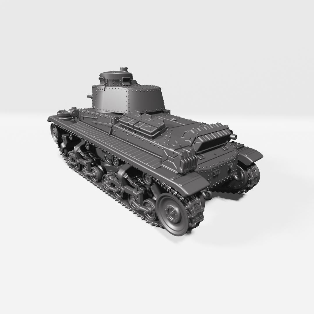 Panzerkampfwagen / Panzer 35(t) with Tankmen Option - WW2 / WWII -- Bolt Action 28mm / 1:56 and Other Scales