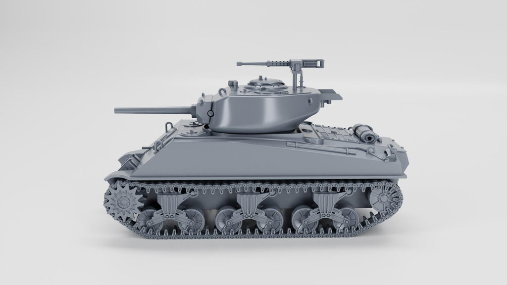 Sherman M4A3E2 Jumbo Cobra King 3D Printed Unpainted WWII Bolt Action 28mm Multiple Scales