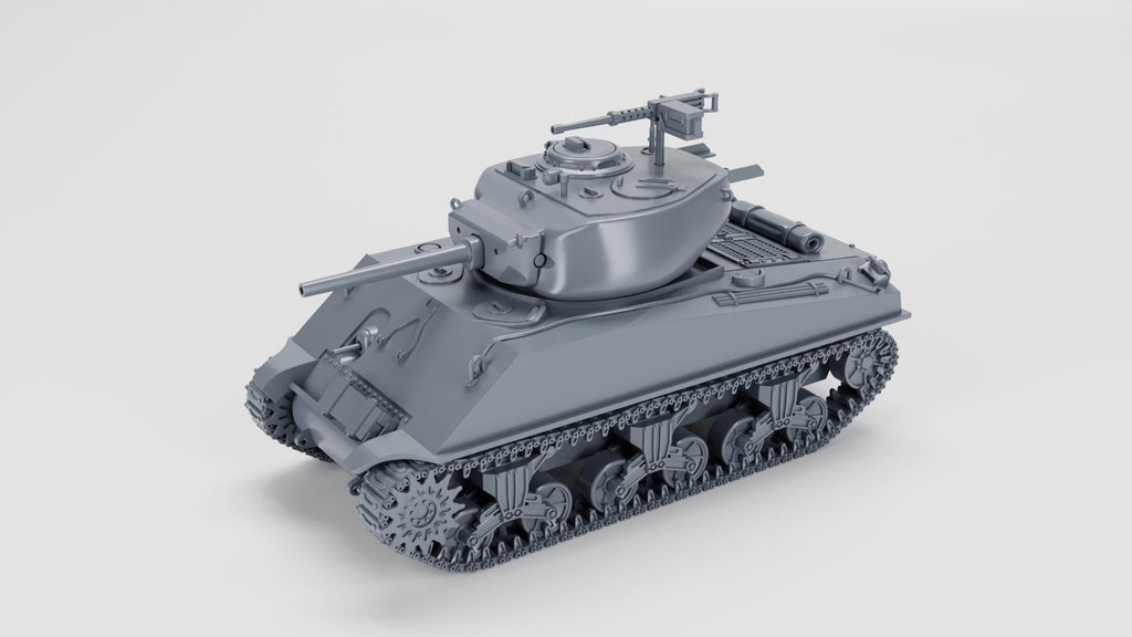 Sherman M4A3E2 Jumbo Cobra King 3D Printed Unpainted WWII Bolt Action 28mm Multiple Scales