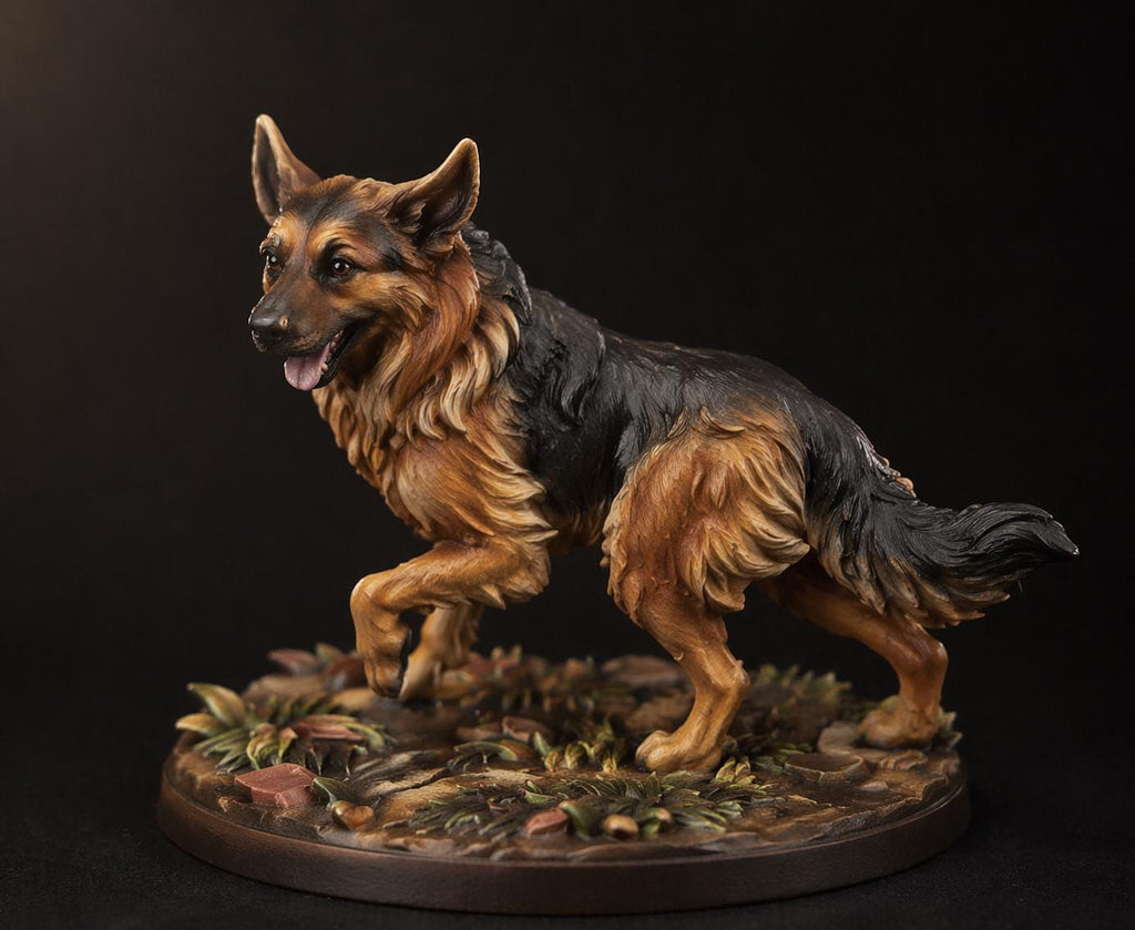 Dogs of War – German Shepherd Two-Pack | WWII 3D Printed Resin Miniature | 6 Scales | Bolt Action Compatible
