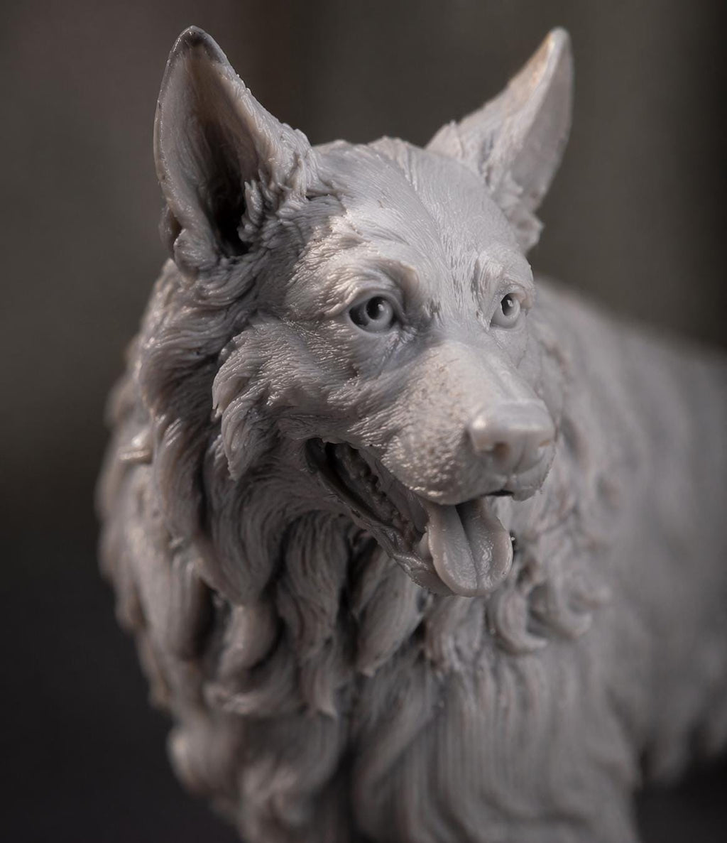 Dogs of War – German Shepherd Two-Pack | WWII 3D Printed Resin Miniature | 6 Scales | Bolt Action Compatible
