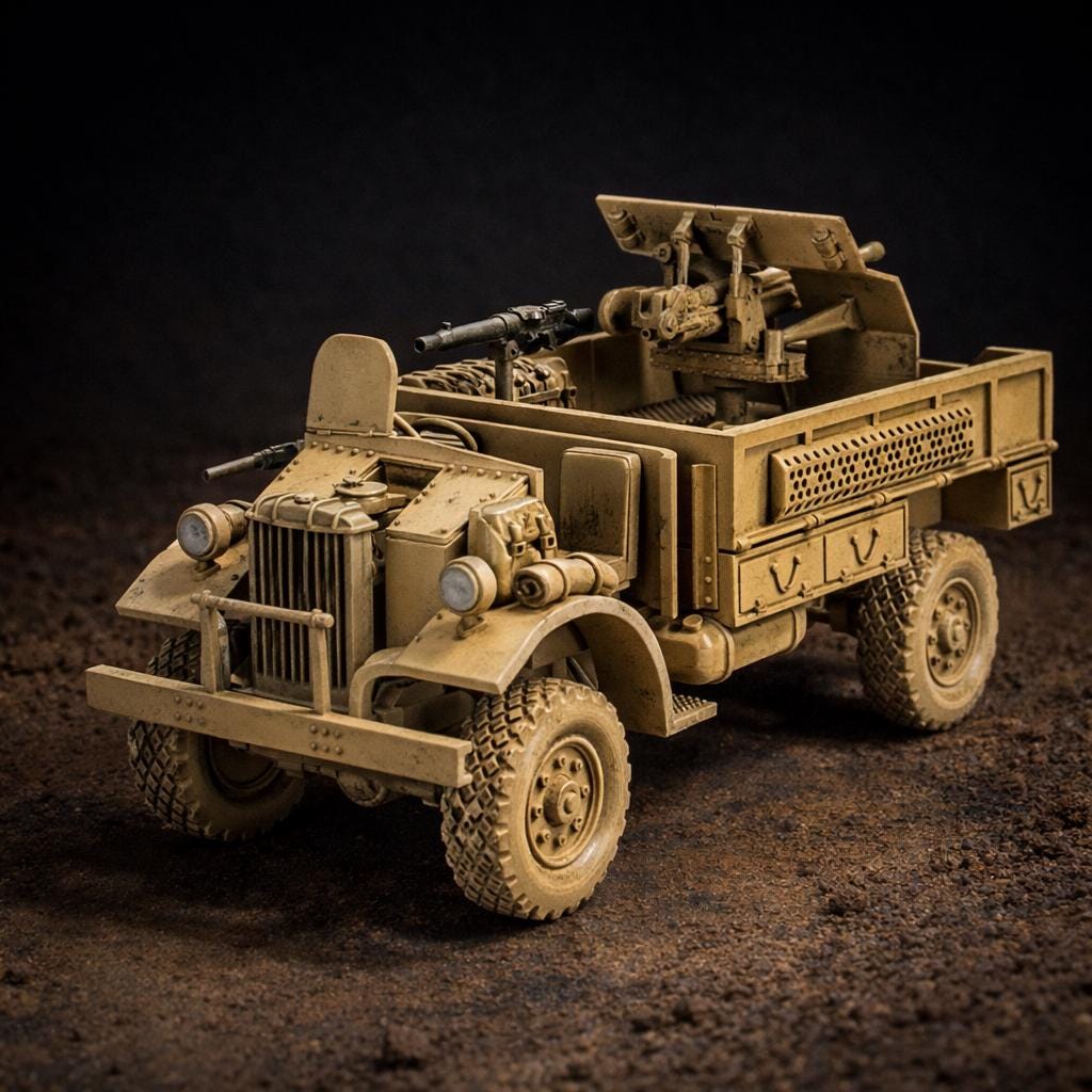 Ford F-30 LRDG – Long Range Desert Group – WWII 3D Printed Resin Miniature – 6 Scales – Bolt Action Compatible