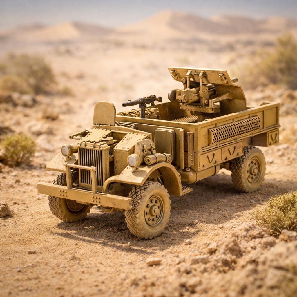 Ford F-30 LRDG – Long Range Desert Group – WWII 3D Printed Resin Miniature – 6 Scales – Bolt Action Compatible