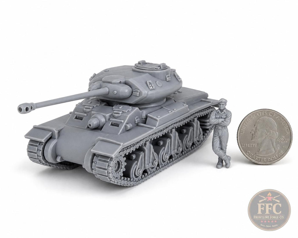 WWII Australian Sentinel AC4 Tank with Crew Figure: Bolt Action - 6 Scales