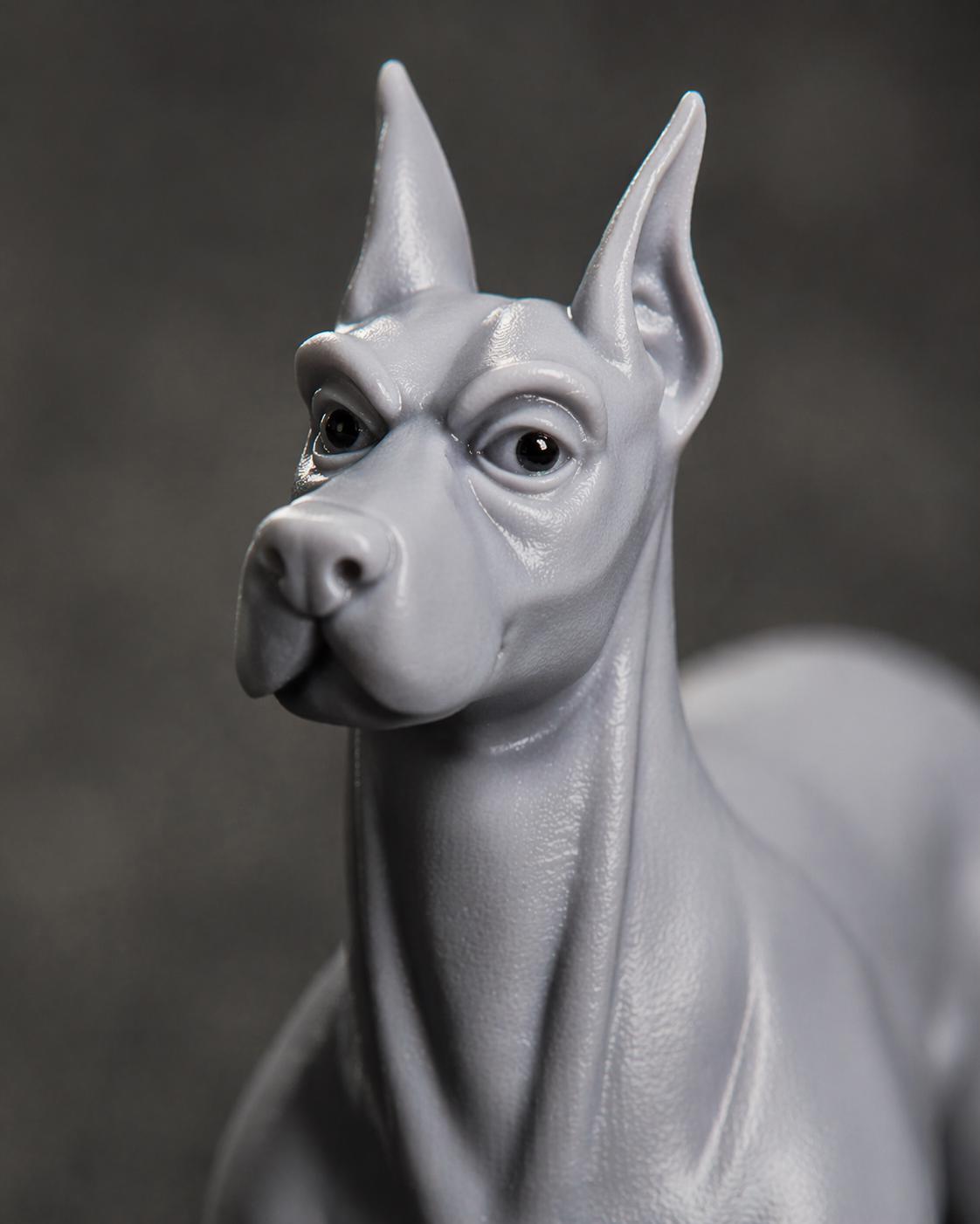 Dogs of War – Dobermann War Dog Two-Pack | WWII 3D Printed Resin Miniature | 6 Scales | Bolt Action Compatible