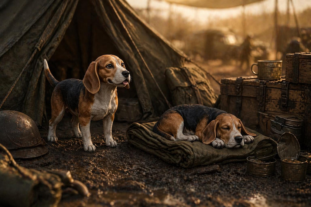 Dogs of War – Beagle Camp Mascot Two-Pack | WWII 3D Printed Resin Miniature | 6 Scales | Bolt Action Compatible