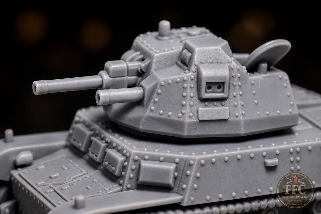 WWII French AMC 35 Tank with Pilot Figure: Bolt Action 6 Scales - Choose Configuration - Same Price