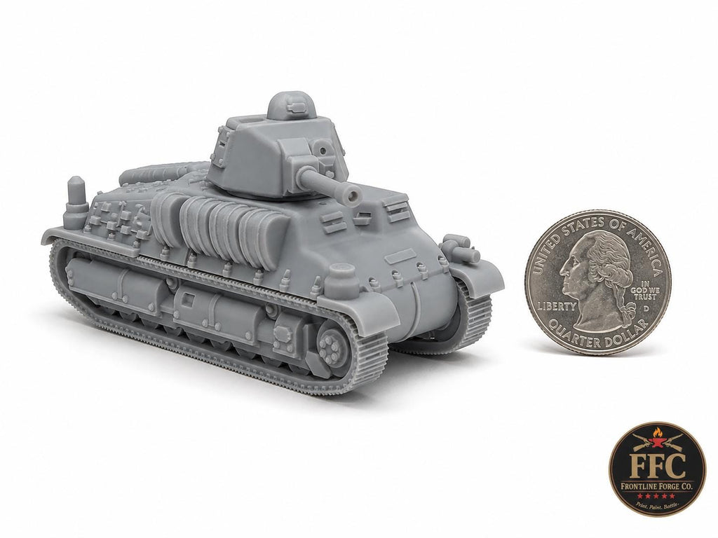 WWII French Somua S35 Tank Detailed Collector Version: Bolt Action - 6 Scales