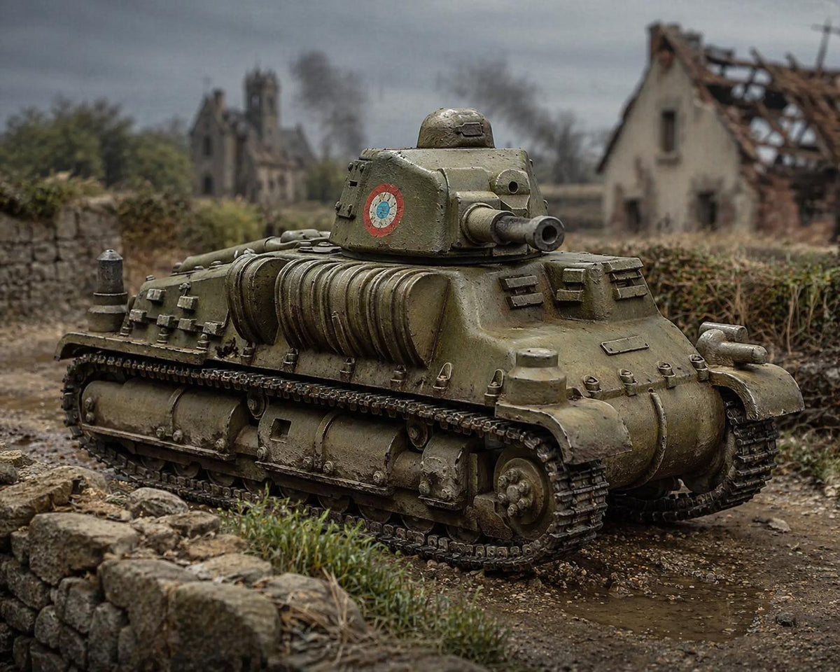 WWII French Somua S35 Tank Detailed Collector Version: Bolt Action - 6 Scales