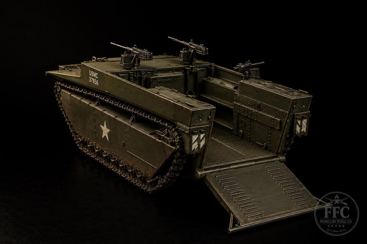 LVT-4 Water Buffalo Amphibious Assault Vehicle: 3D Printed WWII Miniature - Bolt Action - 6 Scales