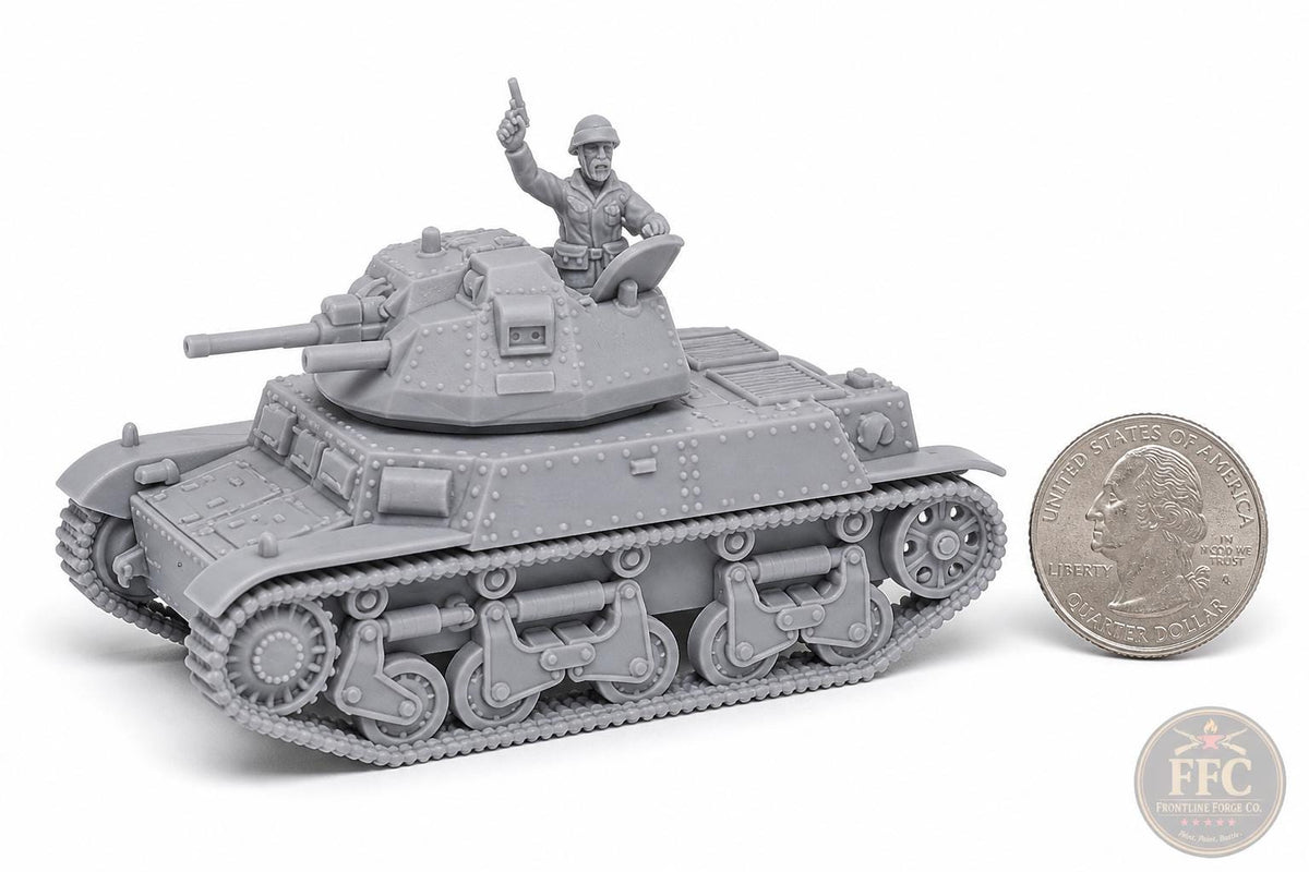 WWII French AMC 35 Tank with Pilot Figure: Bolt Action 6 Scales - Choose Configuration - Same Price
