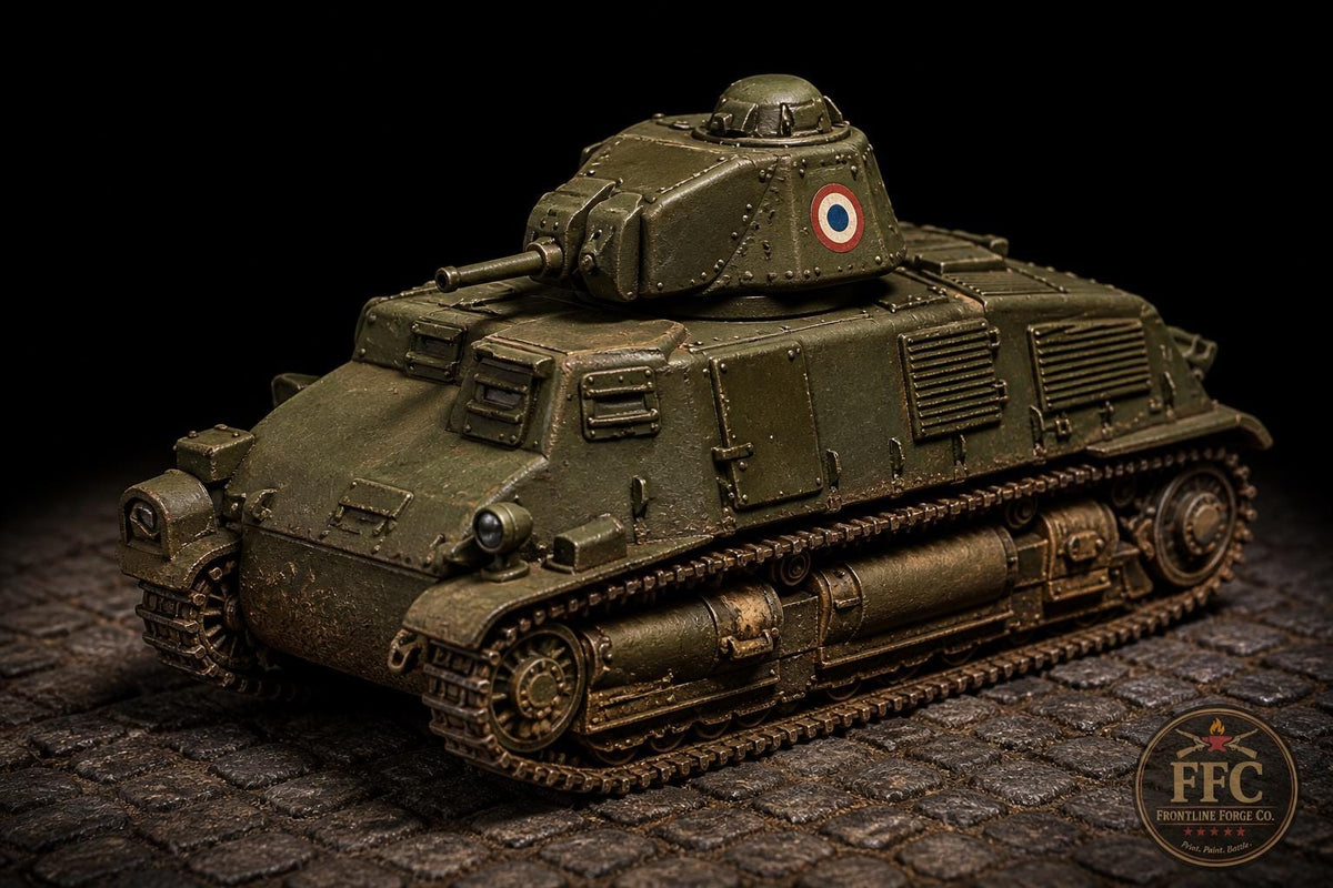 WWII French Somua S35 Tank: Battle of France Bolt Action - 6 Scales