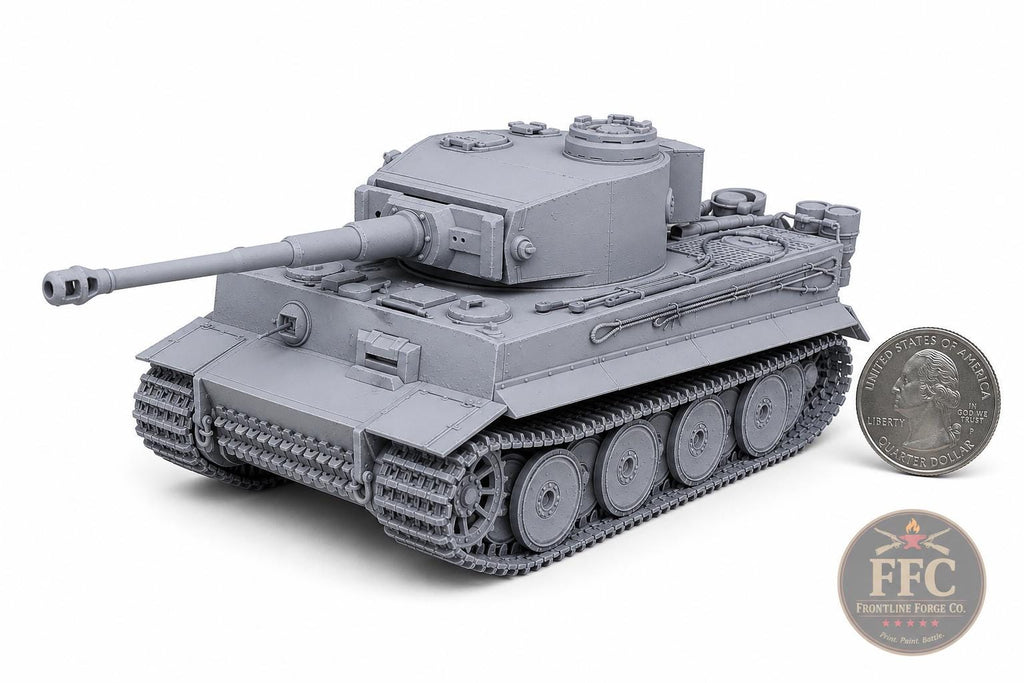 Tiger I Mid Production - WWII Wehrmacht Heavy Tank - 3D Printed Wargaming Miniature