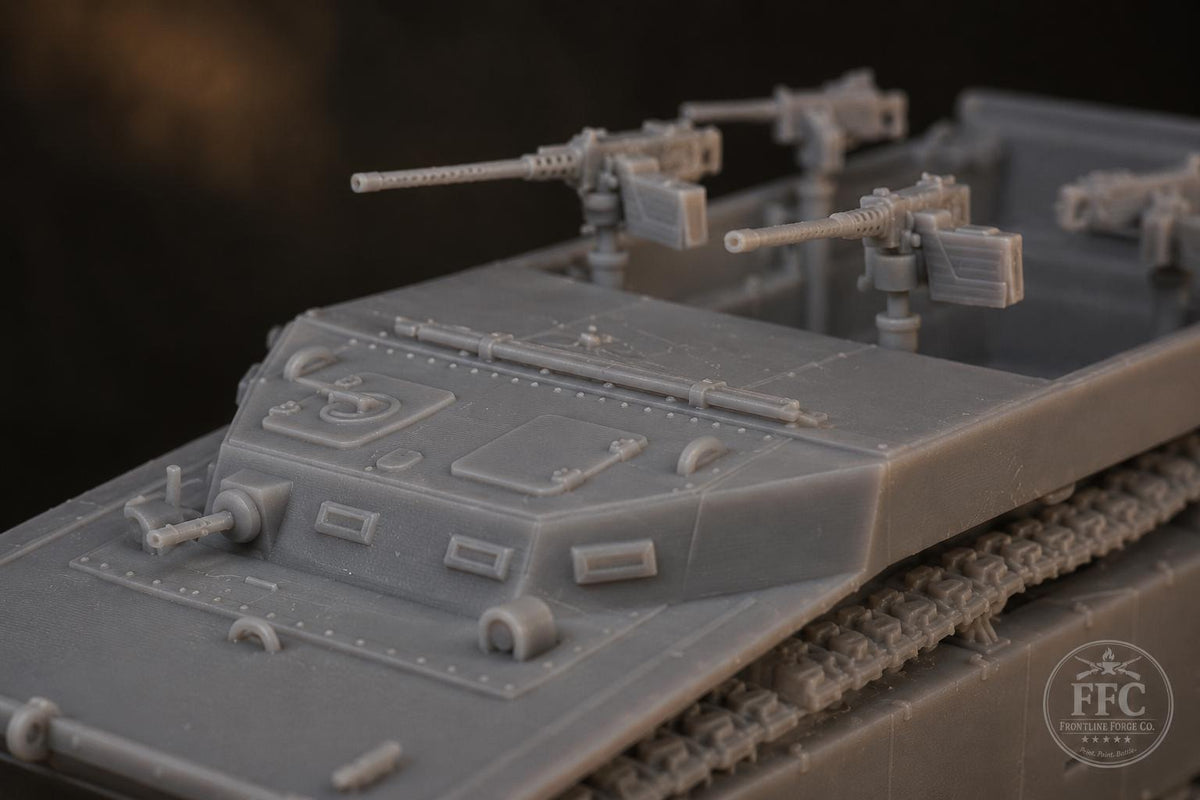 LVT-4 Water Buffalo Amphibious Assault Vehicle: 3D Printed WWII Miniature - Bolt Action - 6 Scales