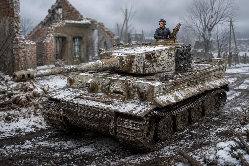 Tiger I Late Production: 3D Printed WWII German Tank Miniature - Bolt Action Wargame - 6 Scales