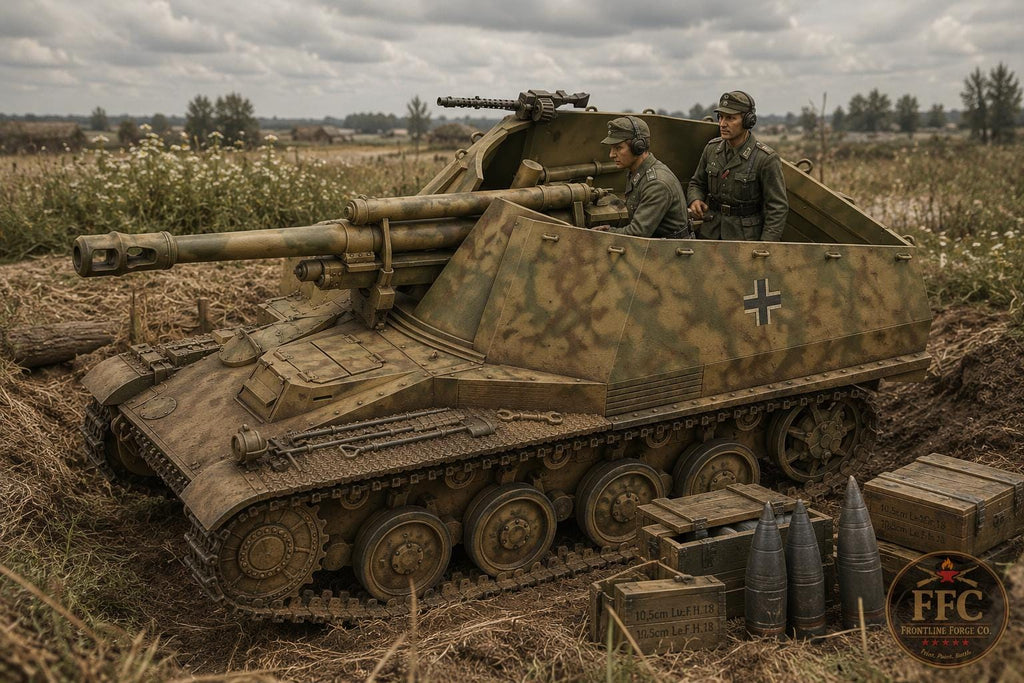 Wespe Self-Propelled Howitzer: Sd.Kfz. 124 - 3D Printed WWII Miniature - 6 Scales - Bolt Action Compatible