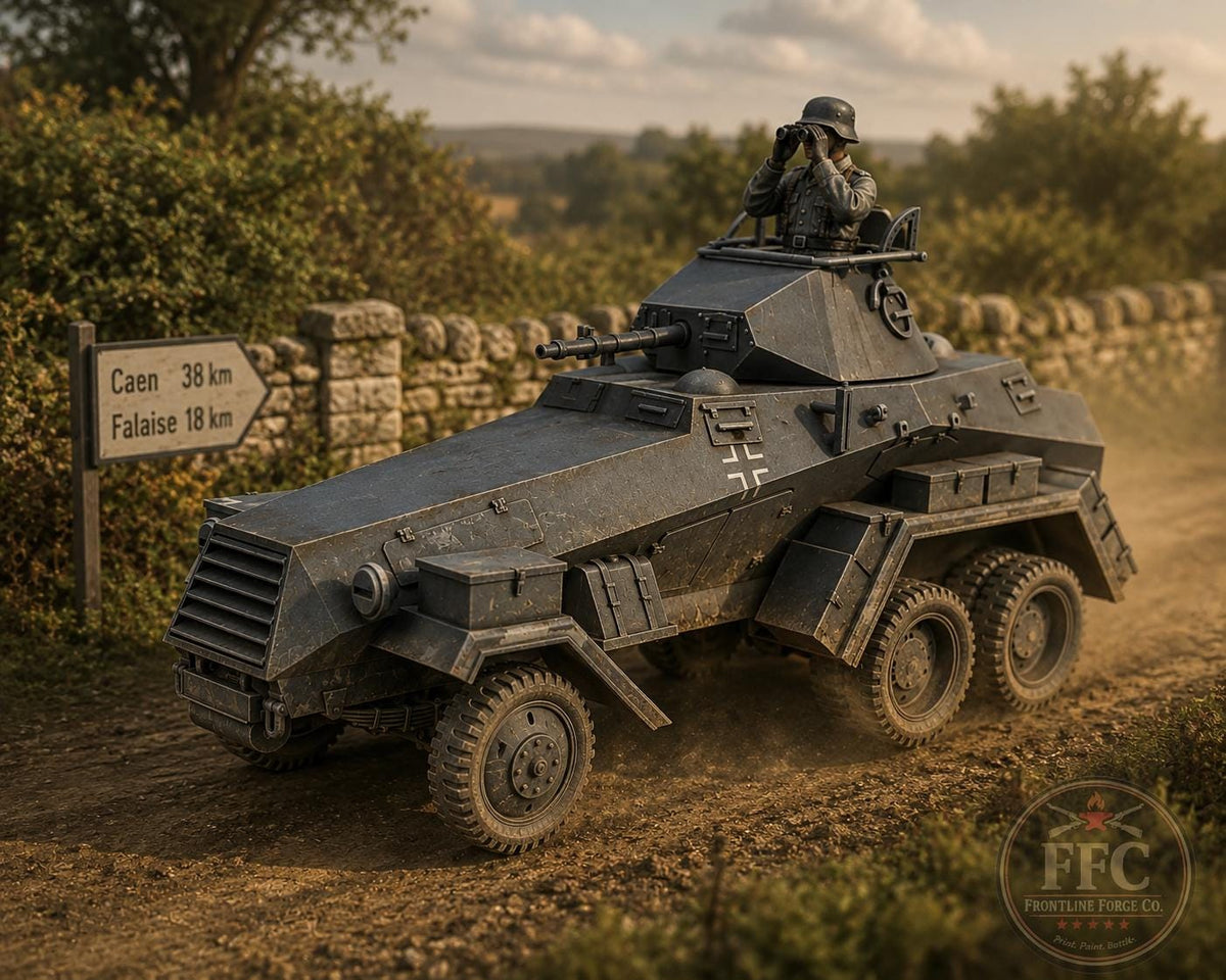 Sd.Kfz. 231 6-Rad German Armored Car - WWII Wehrmacht - 3D Printed Wargaming Miniature