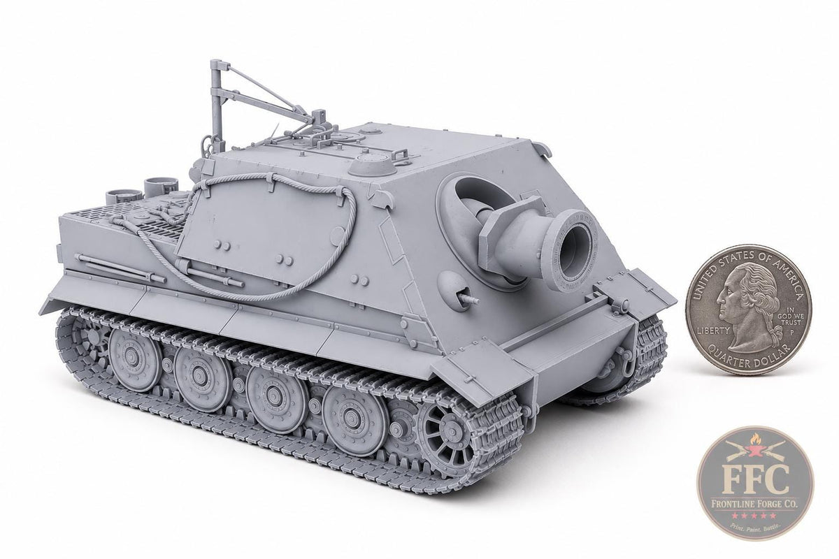 Sturmtiger - 380mm Rocket Mortar - WWII Wehrmacht - 3D Printed Wargaming Miniature