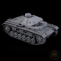 Panzer III Ausf E WWII Tank: 3D Printed Miniature - 6 Scales - Bolt Action Compatible