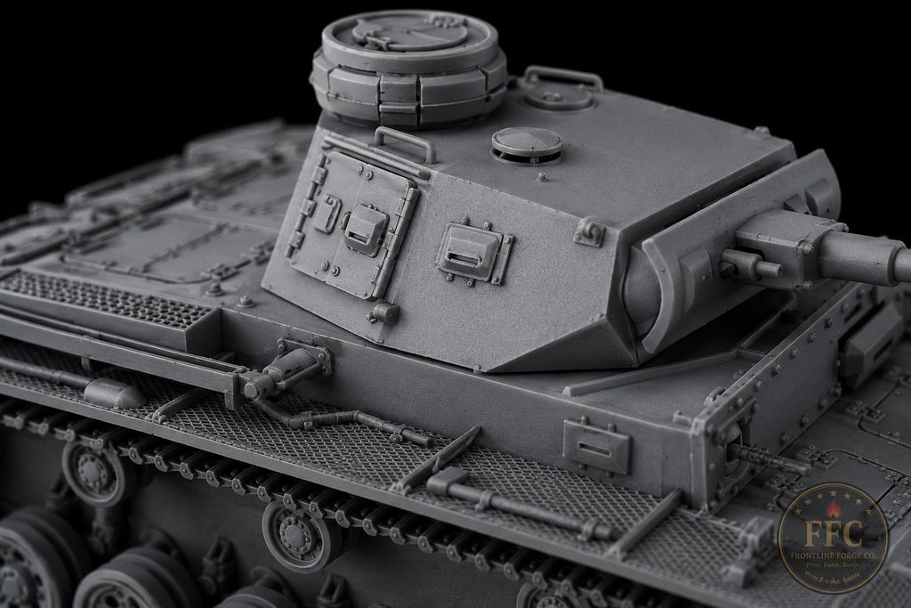 Panzer III Ausf H WWII Tank: 3D Printed Miniature - 6 Scales - Bolt Action Compatible