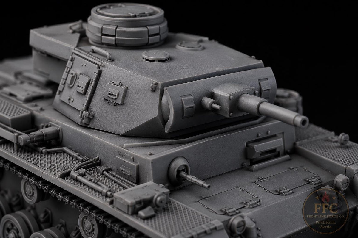 Panzer III Ausf J WWII Tank: 3D Printed Miniature - 6 Scales - Bolt Action Compatible
