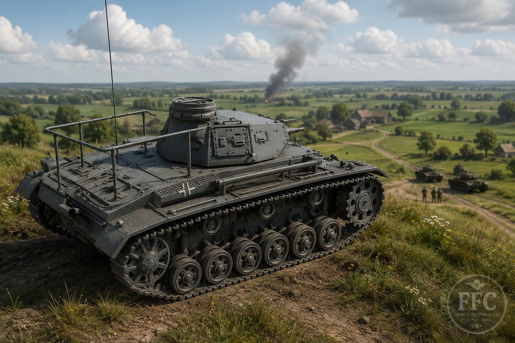 Panzerbefehlswagen III E Command Tank: 3D Printed WWII Miniature - 6 Scales - Bolt Action