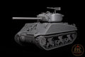 Sherman Jumbo Heavy Tank: M4A3E2 76mm - 3D Printed WWII Miniature - 6 Scales - Bolt Action Compatible