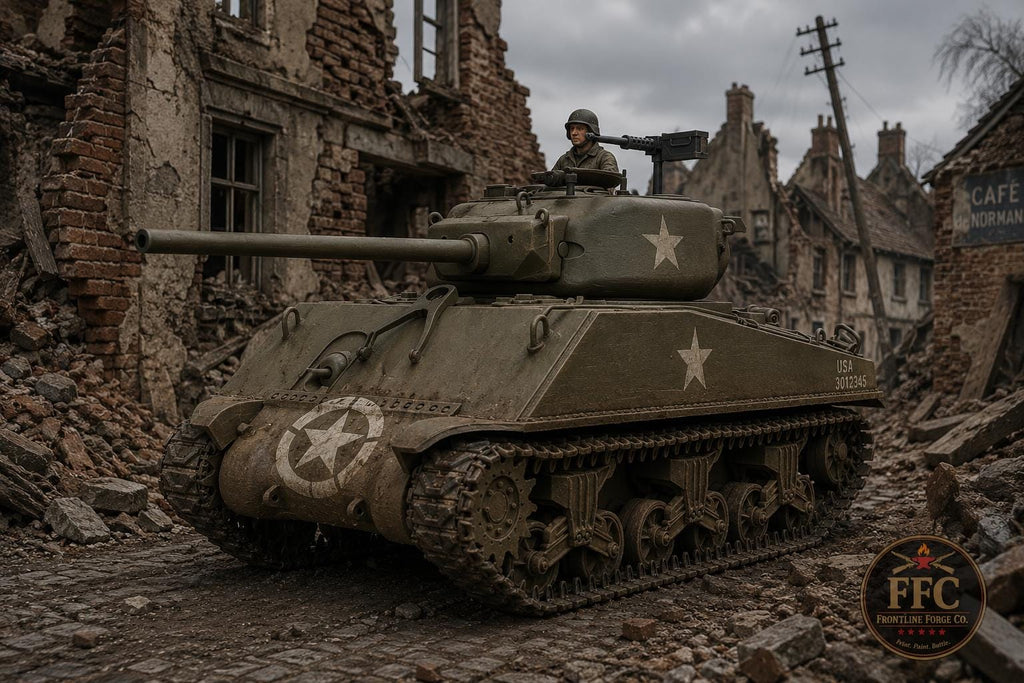 Sherman Jumbo Heavy Tank: M4A3E2 76mm - 3D Printed WWII Miniature - 6 Scales - Bolt Action Compatible