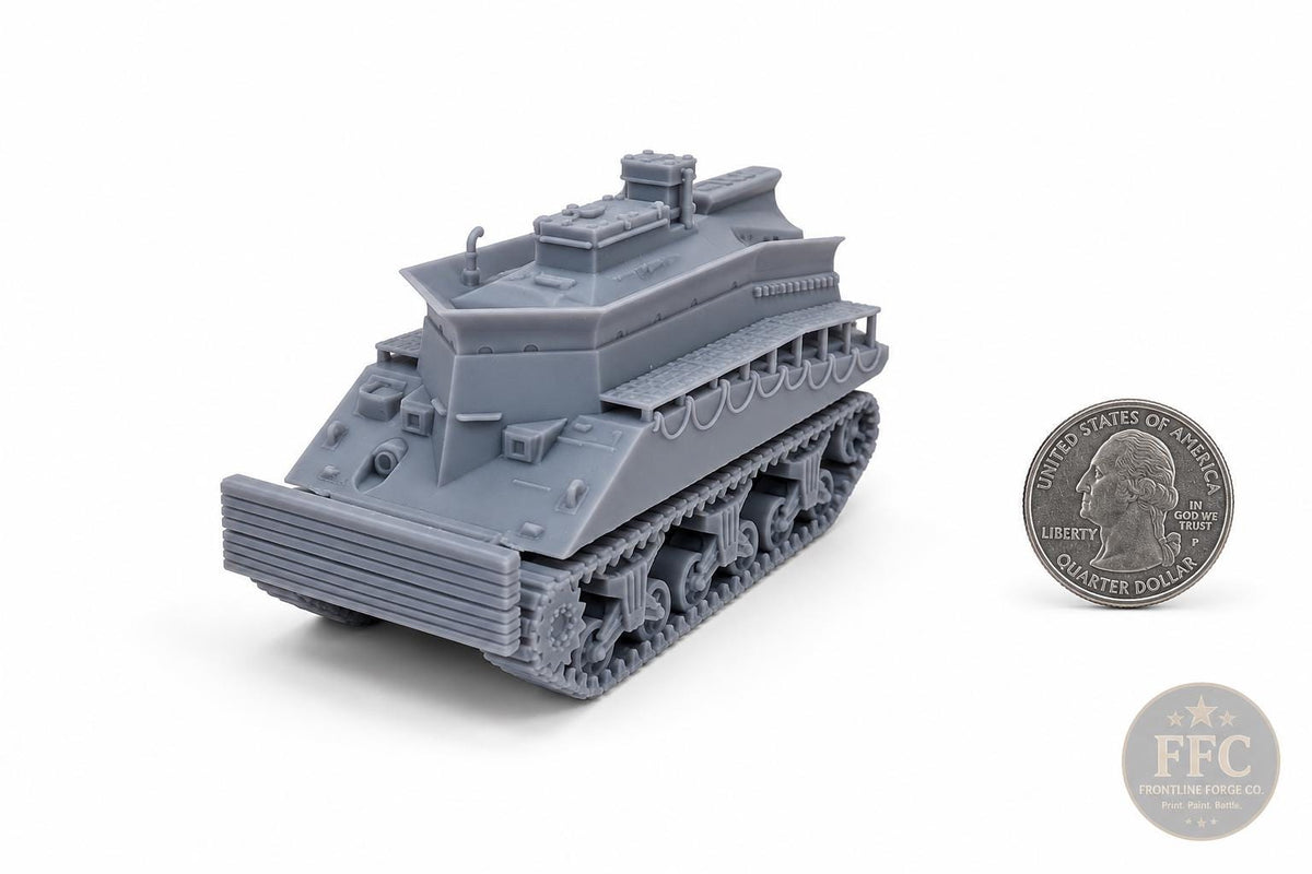 Sherman BARV Beach Armoured Recovery Vehicle: 3D Printed WWII Miniature - 6 Scales - Bolt Action