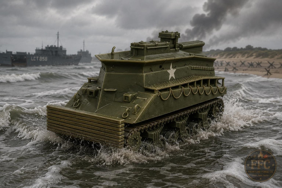 Sherman BARV Beach Armoured Recovery Vehicle: 3D Printed WWII Miniature - 6 Scales - Bolt Action