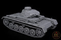 Panzer III Ausf A Early War Tank: 3D Printed WWII Miniature - 6 Scales - Bolt Action Compatible